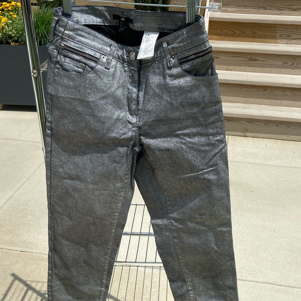 Metallic silver pants - Picture 2 of 3